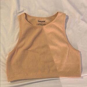 Garage Women's Ribbed Light Orange Tank Top